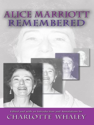 cover image of Alice Marriott Remembered